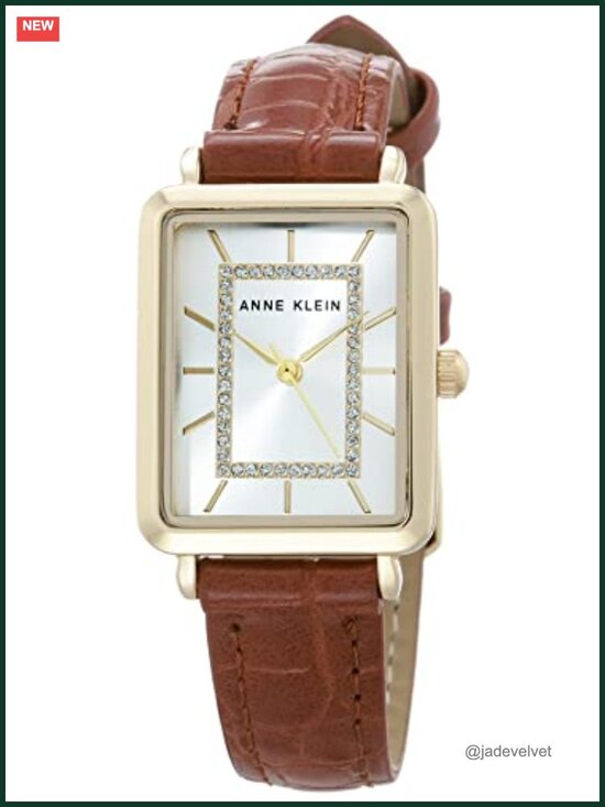 Anne Klein Women\'s Glitter Accented Croco-Grain Strap Watch main image 5